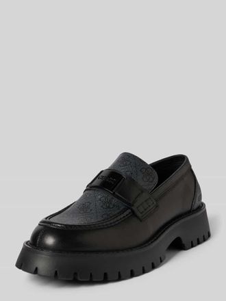Guess Loafers aus Leder-Mix Modell GORIZIA in Black, Gr&ouml;&szlig;e 40