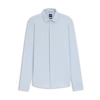 HUGO BOSS Hank Shirt - Heren - Zakelijke Overhemden - Blauw - L - Overhemden