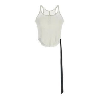 Rick Owens Sleeveless Tops, female, White, Size: XS Basic Tank Top