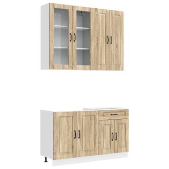 vidaXL Unidad De Cocina Kalmar 4 Uds. Roble Sonoma Vidaxl