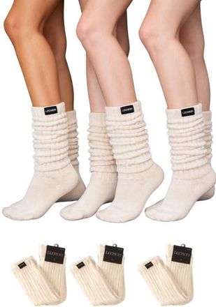 Lechery 3 Pairs of Scrunch Socks in Ivory at Nordstrom