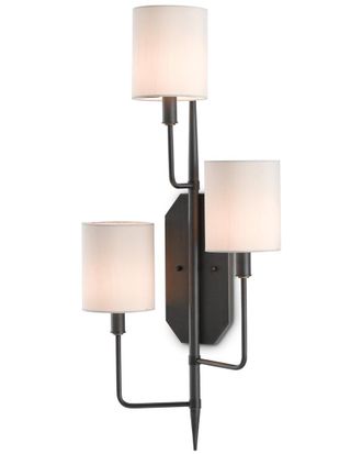 Currey & Company Knowsley Bronze 3-Light Wall Sconce, Right