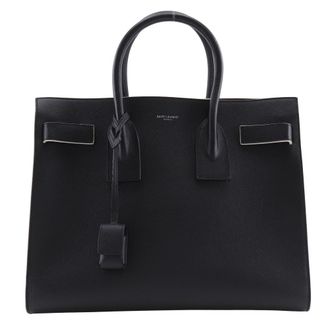 Saint Laurent Sac De Jour Nm Bag Leather Black Calfskin Handbag (Pre-Owned)