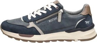 Mustang Sneakers Laag - Heren - Sneakers - Blauw - 44 EU - Schoenen