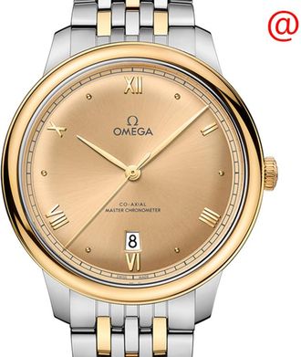 Omega De Ville Automatic Chronometer Gold Dial Mens Watch 434.20.40.20.08.001