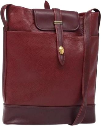 Cartier Pre-owned Cross Body Bags, female, Red, Size: ONE SIZE Pre-owned Vintage Leather Shoulder Bag