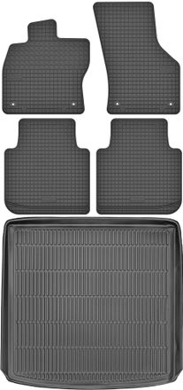 OEM Volkswagen Tiguan Ii Allspace Suv De 2017 Set - Alfombrillas De Goma Para Coche + Alfombrilla Para Maletero