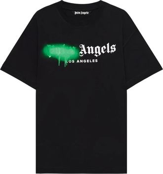 Palm Angels T-shirt Spray City Los Angeles con logo - Nero