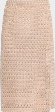 Misook Tonal Tweed Straight Knit Skirt