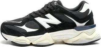 New Balance Zwart Wit Sportieve Sneakers 9060 Model - Heren - Sneakers - Zwart - 39 1/2 EU - Leer - Schoenen