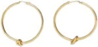 Celine Earrings, female, Yellow, Size: ONE SIZE Large Hoops