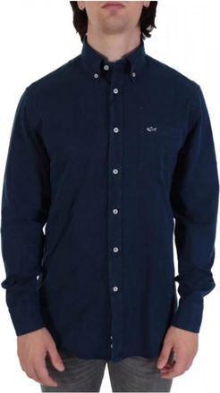Paul & Shark Cotton Denim Shirt - Heren - Casual Overhemden - Blauw - XL - Denim - Overhemden