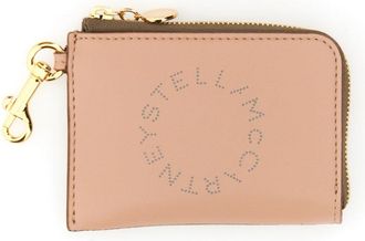 Stella McCartney Perforated Logo Wallet - Powder