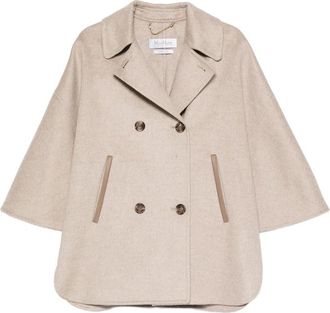 Max Mara Aospite Double-breasted Cape-style Jacket