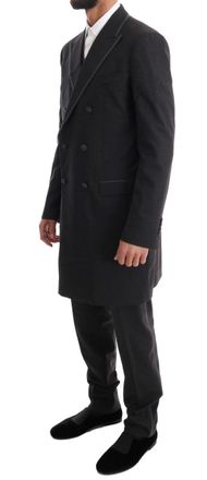 Dolce & Gabbana Mens Gray Wool Stretch 3 Piece Two Button Suit