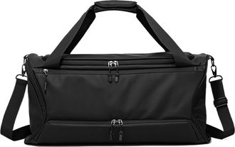 Generic Compatible For Travel Duffel Handbag Dry Wet Outdoor Business Trip Short Distance Shoulder Bag Large Fitness Gym Yoga Sports Luggage Tote Pack(Black)