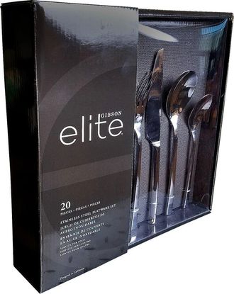 Gibson Home Sparland 20 Piece Stainless Steel Flatware Set in Silver at Nordstrom