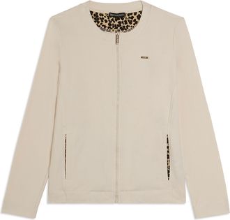 Freddy Felpa Zip Slim con Dettagli Animalier Interni