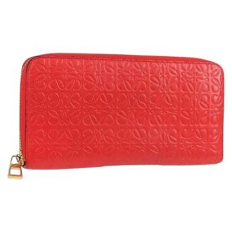 Loewe Pre-owned Wallets, female, Red, Size: ONE SIZE Pre-owned Leather Wallet