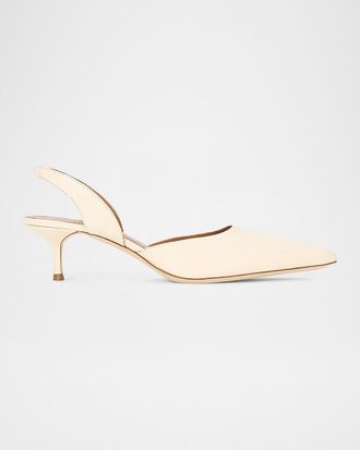 Staud Sebastian 40MM Leather Slingback Pumps