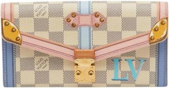 Louis Vuitton Pre-owned Clutches, female, White, Size: ONE SIZE Pre-owned Coated Canvas Wallet