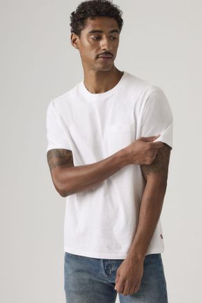 Levi's Camiseta Essential Pocket - Hombre - 2XL - Blanco / Bright White