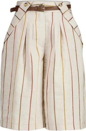 Vicolo Bermuda Shorts - Dames - Korte Broeken - Beige - L - Katoen - Korte Broeken