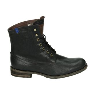 Floris Van Bommel Schoenen, Heren, Zwart, 46 1/2 EU, Leer, Casual Zwarte Leren Schoenen