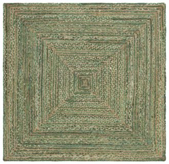 Safavieh Alfombra yute/algod&oacute;n verde/natural 122 x 122 cm