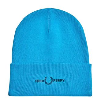 Fred Perry Geborduurde Cyberblauwe Muts