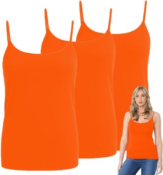 Janisramone Hamishkane Womens Cami Strappy Sleeveless Tank Tops, Pack of 3 Plain Bodycon Scoop Neck Vest Tops Women UK, Casual Summer Slim Fitted Vests Stretchy G