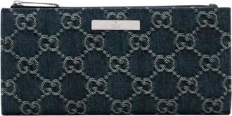 Gucci Cartera Peque&ntilde;a con Placa - Accessories - Mujer - Azul - ONE SIZE