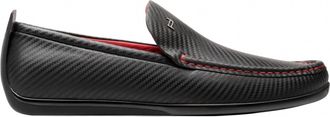 Porsche Design Mens Beverly Hills Carbon Design Moccasins In Black/red