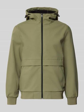 Tom Tailor Denim Regular Fit Funktionsjacke mit Kapuze in Oliv, Gr&ouml;&szlig;e XXL