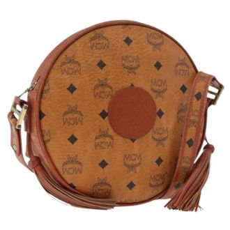 MCM Pre-owned Cross Body Bags, female, Brown, Size: ONE SIZE Pre-owned PVC Shoulder Bag