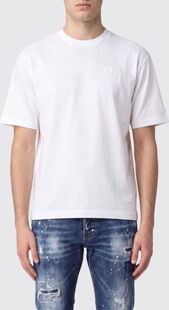 Dsquared2 Crewneck T-Shirt in Pure Cotton with a Tone-on-Tone Logo