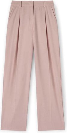 Motivi Palazzo Broek met Plooi - Dames - Wijde Broeken - Roze - L - Polyester - Broeken