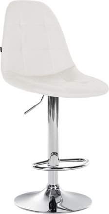 Clp Clp - Taburete De Bar Elmore En Polipiel Blanco Metal Cromado