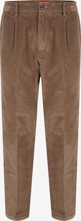 Cruna Slim Bundfaltenhose aus Kordsammt Mitte