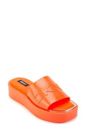 DKNY Laren Platform Slide Sandal in Orange at Nordstrom Rack, Size 6
