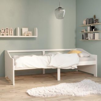 Berkfield Home 3-Seater Day Bed White Solid Pinewood 90x200 cm