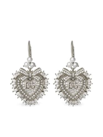 Dolce & Gabbana Orecchini Devotion in oro bianco 18 carati con diamanti - Argento