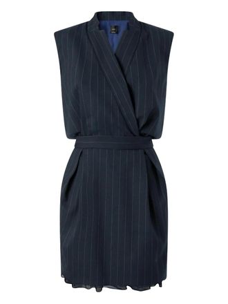 Pinko Mini-jurk met krijtstreep - Blauw