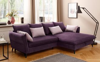 HOME AFFAIRE Ecksofa »Tirano, moderne Optik, komfortabel, Breite 274cm,L-Form« wahlweise mit Bettfunktion und Bettkasten