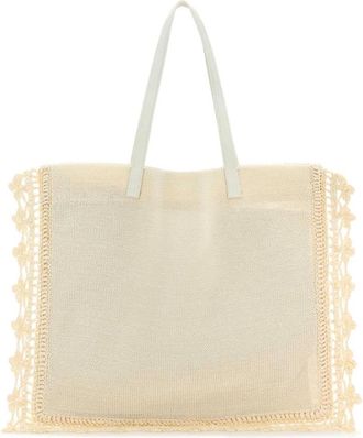 J.W.Anderson Gehaakte Shopper - Dames - Shoppers - Beige - ONE Size - Tassen