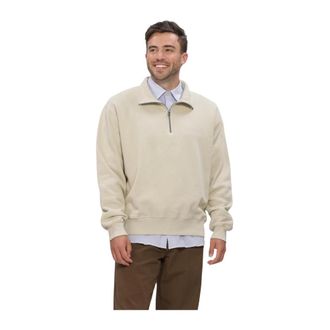 For&eacute;t Rain Halfzip Sweatshirt - Heren - Sweatshirts & Hoodies - Beige - Maat: M