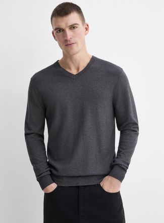 Le 31 Mens Minimalist V-neck sweater