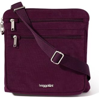 Baggallini Securtex Anti-Theft Large Crossbody Bag in Mulberry at Nordstrom