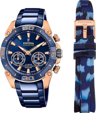 Festina F20549-1 Mens Chrono Bike Smartwatch and Strap Gift Set - Rose Gold - One Size