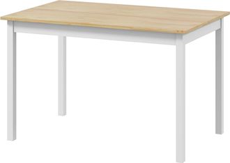 HOMCOM Homcom Tavolo Moderno 4 Posti In Legno Di Pino Bianco E Color Legno